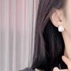Pendientes de plata 925 con forma de aguja para puesto en el mercado nocturno, para mujer, de Corea del Sur, con explosiones en vivo y pendientes de red roja.
