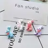 Resina Dorso Plano Mini Lindo Conejo Blanco Teléfono Móvil DIY Niños Cuerda para el Cabello Pinza para el Cabello Decorativo Pequeño Colgante Accesorios