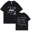 Camiseta Gráfica de Algodão Rapper Drake Certified Lover Boy Estampa de Álbum
