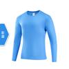 Roupas básicas de primavera e outono Masculino e feminino Corrida Secagem rápida Gola redonda de manga comprida Camiseta respirável Esportes Fitness Top interno Esportes