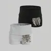 Shorts de moda Y2K con cintura ancha plegable y estampado de alas de ángel, ajustados y ceñidos a la cadera, tipo hot pants deportivos casuales para chica hot