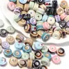 Forno Cerâmico Transformado Contas Soltas Planas Redondas Pulseira de Franja Estilo Chinês Retro Doce-Frio Joias Inspiradas em Zen Acessórios para Colar