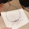 Pulsera Ovalada de Zirconia Estilo Coreano de Alta Gama Estilo Ins Pulsera Dulce Moda de Lujo Ligero Pulsera Simple Versátil Adorno para Mujer