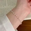 Lujo Ligero Nicho Exquisito Plata Quebrada Perla de Alta Gama Pulsera Pulsera para Mujer Verano Apilado Pulsera de Plata de Ley Nuevo Estilo