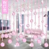 Cortina de Cuentas de Cristal para Puerta de Dormitorio, Arreglo de Puerta de Puerta a Puerta, Divisor de Sala de Estar, Entrada, Pasillo, Pantalla Decorativa, No Requiere Taladrar