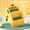 Asiento Cojín y Escalón Combinados para Ayuda de Baño de Bebé en Casa Anillo para Asiento de Inodoro de Baño Infantil Set de Entrenamiento para Ir al Baño