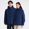 Nova Jaqueta de Outono e Inverno para Homens, Três em Um à Prova de Vento e Impermeável, Jaqueta Esportiva para Exterior de 25 Anos, Jaqueta de Montanhismo com Capuz para Mulheres