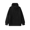Sudadera de Nuevo Estilo Estilo Hong Kong Holgada Sencilla con Capucha Cardigan para Hombres y Mujeres Otoño e Invierno Moderna Casual Versátil Chaqueta Gris