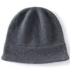 Nuevo gorro acolchado 100% cachemira pura, un gorro de punto versátil para hombres y mujeres, perfecto para mantenerse abrigado y protegerse del frío en otoño e invierno