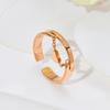 Lindo Anillo de Doble Capa con Números Romanos en Forma de Corazón para Mujer, Nuevo Anillo Abierto de Moda de Lujo Ligero, Directo del Fabricante