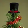 Sombrero de Flor Negra Lincoln para Actuación Navideña Sombrero Ceremonial Sombrero de Copa Alto para Actuación Mágica en Escenario Estrella de Copa del Árbol
