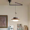 Lámpara Colgante de Comedor con Brazo Oscilante, Lámpara de Mesa de Comedor Estilo Francés Crema, Sensación Vintage Retro de Alta Gama, Luz Ajustable para Barra de Bar