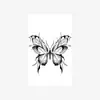 Adesivos de Tatuagem Borboleta Simples Estilo Ins Transfronteiriços com Sensação de Luxo, Adesivos de Tatuagem Europeus e Americanos para Braço e Perna de Garota Popular