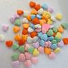 Pendientes de acrílico con forma de corazón, color sólido, macarrón, con brillo de caramelo, hechos a mano, accesorios de joyería DIY.