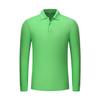Camiseta de Manga Larga con Solapa de Peso Pesado 200g Color Puro Top Camisa Polo para Hombres y Mujeres Venta al por Mayor Estampado Bordado Nuevo Estilo