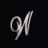 Broche Insignia de Letra Inglesa Moda Insignia Corsage Hebilla Creativa para Traje Chaqueta Accesorios de Moda para Hombres y Mujeres