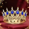 Corona de Tiara de Aleación Barroca Transfronteriza Europea y Americana 16 Gotas de Agua Flor Corona Redonda Completa Adornos para Decoración de Pasteles