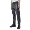 Pantalones de Cuero de Felpa de Terciopelo para Otoño e Invierno para Personas de Mediana Edad y Mayores, Puestos Callejeros de Motocicletas, Resistentes a Manchas, Impermeables al Aceite, Cortavientos, a Prueba de Humedad y Pantalones Largos de Cuero para Negocios