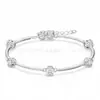 Colar com Contas da Sorte de Anel Duplo de Cristal Swarovski, Pulseira de Elo de Cristal Swarovski, Brincos, Anel para Mulheres