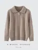 Nova coleção outono e inverno: Suéteres de cashmere engrossados para meninos e meninas, com design de meio zíper, gola polo e estilo pullover, perfeitos como camada base