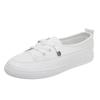 Primavera 2025 Novos Sapatos Brancos Personalizados Moda All-match Sapatos de Camada Única Simples Flat Casual Tênis Femininos Na Moda