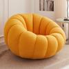 Silla de Calabaza de Lujo Ligero Nórdico para Sentarse y Reclinarse, Informal para Sala de Estar, Sofá Silla Individual Perezosa de Terciopelo de Cordero, Silla Mecedora