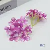 Pintura a Óleo de Hortênsia com 9 Galhos Flor Artificial Flor Pequena Material Artesanal DIY Flor de Hortênsia Casamento Adorno de Cabeça para Noiva Acessório de Cabelo Decoração com Flores
