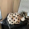 Bolso de Cubo de Lunares Transfronterizo Nuevo de Verano, Bolso de Tela Estilo Coreano, Bolso de Mano para el Trabajo, Bolso Cruzado Casual para Teléfono
