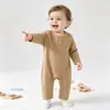 Body para bebé Primavera y Otoño Algodón Puro Mameluco de Manga Larga para Recién Nacido Clase A Pijama sin Etiquetas Body Ropa para Niños y Niñas