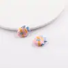 Peixe Pequeno Cerâmica Colorido Simples Transfronteiriço Furo Reto Contas Soltas Pulseira de Contas Feita à Mão DIY Colar Acessórios de Joias Atacado