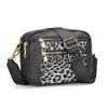 Bolso bandolera multifuncional con cremallera, combinación de colores europea y americana de moda transfronteriza, bolso cuadrado, bolso de hombro de PU, cartera, correa de hombro ajustable