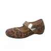 Sapatos Mary Jane Estilo Francês Primavera e Outono Novo Bico Fino Camurça Sintética Salto Dividido 2026 Sapatilhas Baixas Retro Sapatos de Vovó para Mulheres