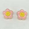 Acrílico agujero recto transparente gota de aceite Tulipán Amarillo Pato diy caricatura pequeño animal cuerda para el cabello cadena accesorios con cuentas