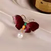 Retro Elegante Francés, Moderno Broche Mariposa de Diamantes Rojos, Ropa de Alta Gama, Accesorios para Abrigos, Broche Corsage