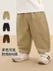 Pantalones casuales de otoño Kaka Panda para niños y niñas, pantalones de tejido de algodón puro, pantalones largos de otoño para bebé