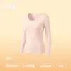 Ropa interior térmica de modal Lan Jing clase A para mujer 10A acrílico antibacteriano cuello redondo capa base conjunto cálido otoño e invierno para hombre