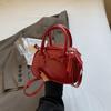 Bolsa Roja Portátil con Lazo Estilo Coreano para Mujer 2025 Primavera Nueva Moda Bolso Cuadrado Pequeño Combinable Bolso Cruzado Bolso de Año Nuevo