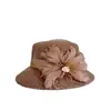 Chapéu de Pescador Flor de Pena Estilo Jantar de Celebridade Chapéu de Feltro de Lã Australiana Outono e Inverno Chapéu de Rede Chapéu de Bacia Retrô