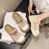 Pantuflas Baotou de Fondo Grueso para Mujer 2025 Verano Estilo Coreano Moda Sandalias con Agujeros Ligeras Aumentadas Transpirables Zapatos de Malla Hueca