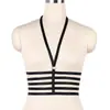 Roupas de Bambu Fabricante de Comércio Exterior Costas Nuas com Alça no Pescoço Cinturão Elástico na Cintura Renda Vazada Roupa Íntima O0092