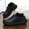 Zapatos de Algodón para Ropa de Invierno para Hombre Impermeables Antideslizantes Resistentes al Desgaste Zapatos de Chef Cálidos con Forro de Lana Botas de Nieve Botas de Lluvia Casuales para Exteriores