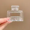 Pinza Geométrica Simple para el Cabello, Pinza de Moda para la Parte Trasera de la Cabeza, Pinza Femenina de Color Café, Accesorio para el Cabello de Pinza de Tiburón de Alta Gama y Exquisito