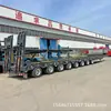 Exportação de Semirreboque de Plataforma Baixa Multi-Eixos, Transportador de Máquinas Grandes, Suspensão a Ar, Veículo de Transporte de Equipamentos Pesados