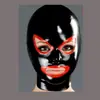 Ojos, Nariz y Boca de Forma Especial Capucha Sexy de Látex para Adultos Máscara de Látex con Cremallera Gorro de Látex para Role-Playing