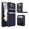 Aplicable a funda protectora de cuero para Samsung Zflip4 funda protectora Zflip3 moda personalizada protección flip