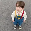 Roupa de Bebê Primavera e Outono Romper Unissex Estiloso Conjunto de Duas Peças Super Fofo Tendência Estilo Coreano Traje para Engatinhar ao Ar Livre