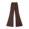 Ry25116-25 Verão Novo Estilo Americano Estilo Preguiçoso Calça de Yoga Levemente Flare Emagrecedora Perna Larga Comprimento Total Calças Casuais