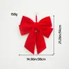 Decoração de Festa para Interior e Exterior Suprimentos de Natal Laço de Algodão Recheado Estrutura de Algodão Recheado Laço com Borda Dourada Decoração Pendente