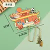 Serie de Marcadores Metálicos Culturales y Creativos de Chengdu Calle Ancha y Estrecha Templo Wenshu Cabaña de Du Fu Compañero de Lectura Regalo