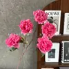 Flores Artificiais com 5 Peônias Grandes para Arranjos de Casamento, Arranjos de Flores para Hotel de Conferências Estilo Chinês, Decoração de Casa, Atacado do Fabricante, Transfronteiriço